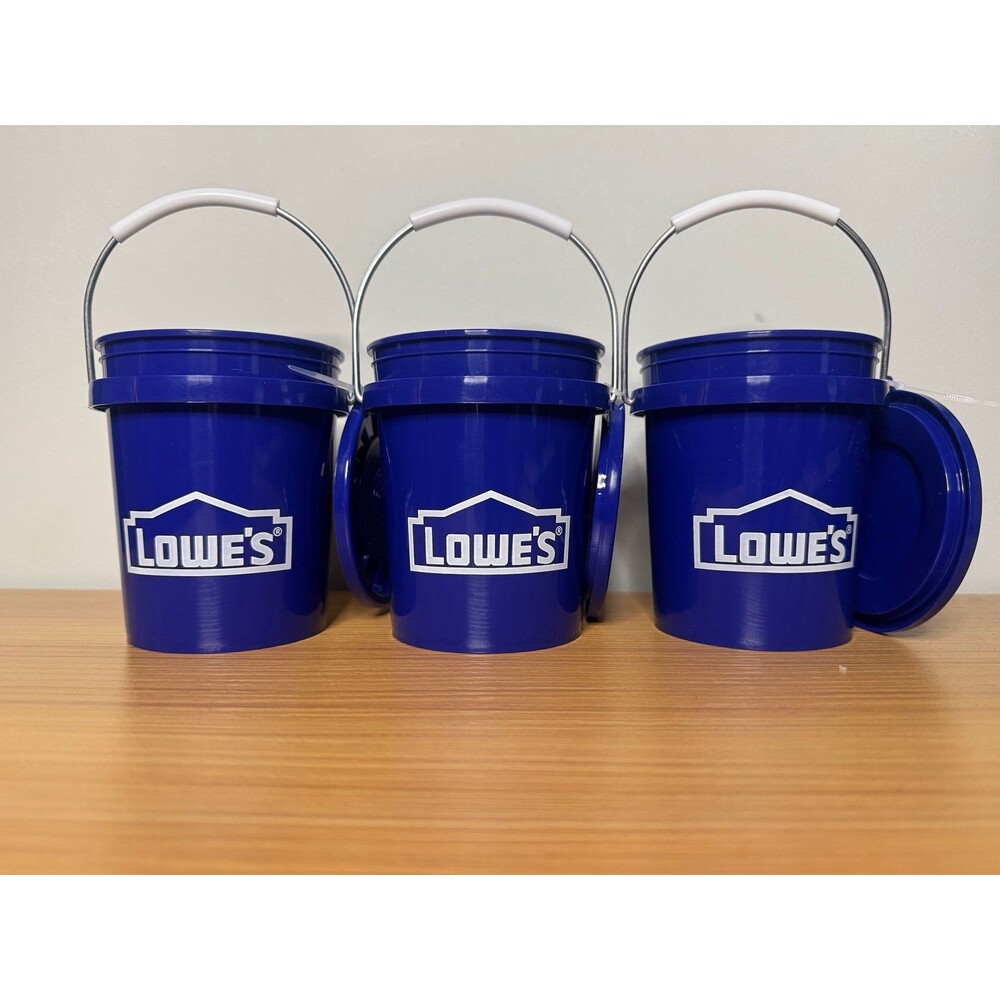 LOWES mini bucket in Blue x3